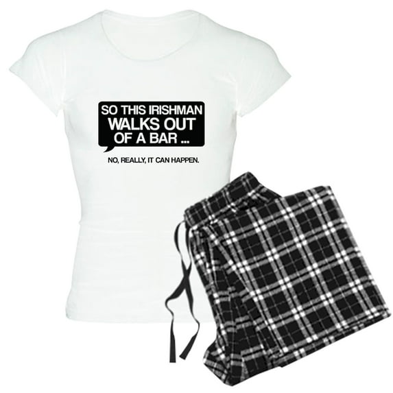 CafePress - Irishman Women's Light Pajamas - Women's Short Sleeve Print T-Shirt and Pants Light Cotton Pajama Set