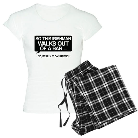 CafePress - Irishman Women's Light Pajamas - Women's Short Sleeve Print T-Shirt and Pants Light Cotton Pajama Set