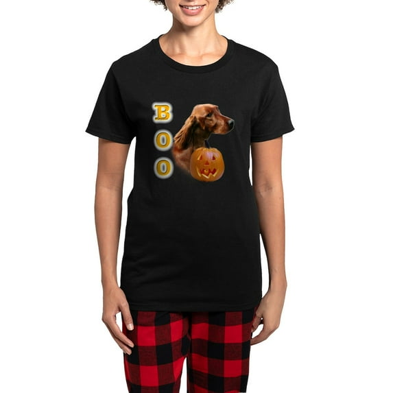 CafePress - Irishsetterboo2 Women's Dark Pajamas - Women's Short Sleeve Print T-Shirt and Pants Dark Cotton Pajama Set