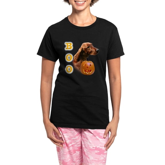 CafePress - Irishsetterboo2 Women's Dark Pajamas - Women's Short Sleeve Print T-Shirt and Pants Dark Cotton Pajama Set