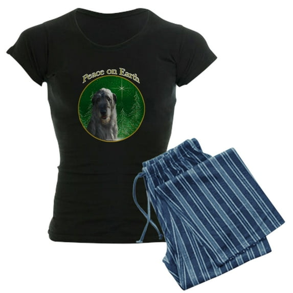 CafePress - Irishwolfpeace2 - Women's Short Sleeve Print T-Shirt and Pants Dark Cotton Pajama Set