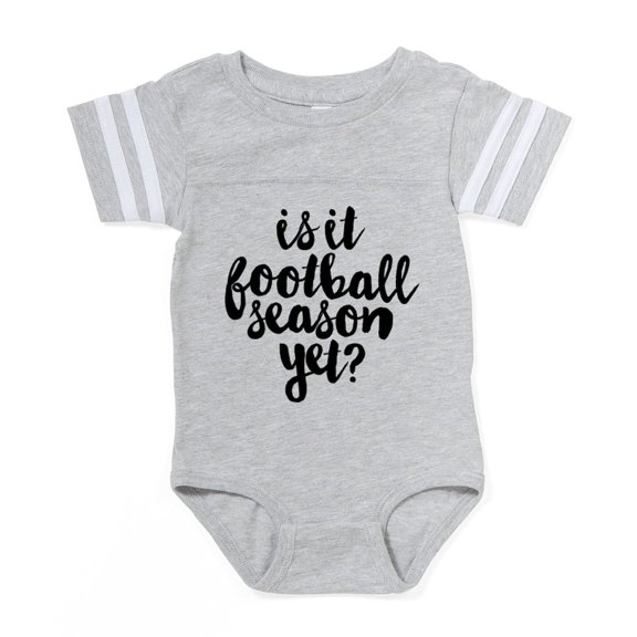 CafePress - Is It Football Season Yet - Cute Infant Baby Football Bodysuit