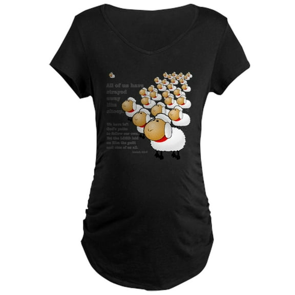 CafePress - Isaiah_53_Sheep Maternity Dark T Shirt - Maternity Dark T-Shirt
