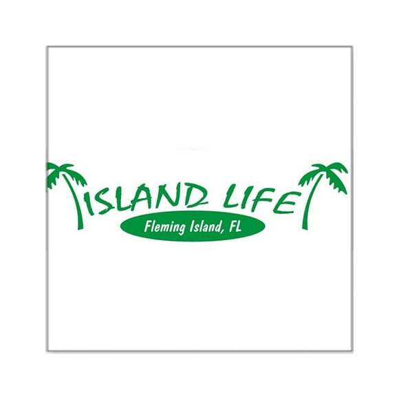 CafePress - Island Life Rectangle Sticker - Square Sticker 3" x 3"