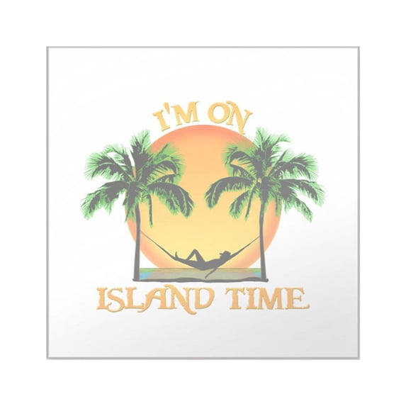 CafePress - Island Time Sticker - Square Sticker 3" x 3"