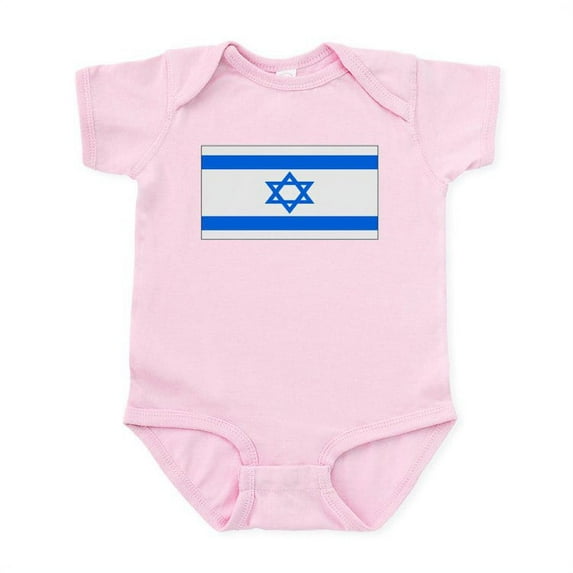 CafePress - Israel Jewish Flag Infant Bodysuit - Baby Light Bodysuit, Size Newborn - 24 Months