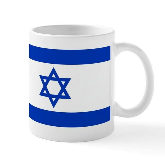 CafePress - Israeli Flag Mug - 11 oz Ceramic Mug - Novelty Coffee Tea Cup