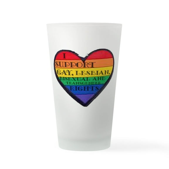 CafePress - Isupportgayrights - Pint Glass, Drinking Glass, 16 oz. CafePress