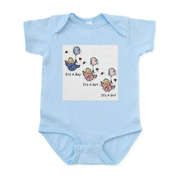 CafePress - It's A Boy Girl Girl Triplets Infant Bodysuit - Baby Light Bodysuit, Size Newborn - 24 Months