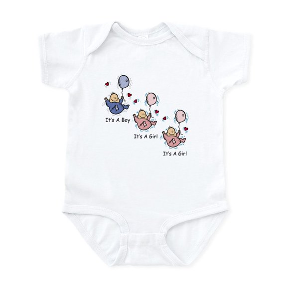 CafePress - It's A Boy Girl Girl Triplets Infant Bodysuit - Baby Light Bodysuit, Size Newborn - 24 Months
