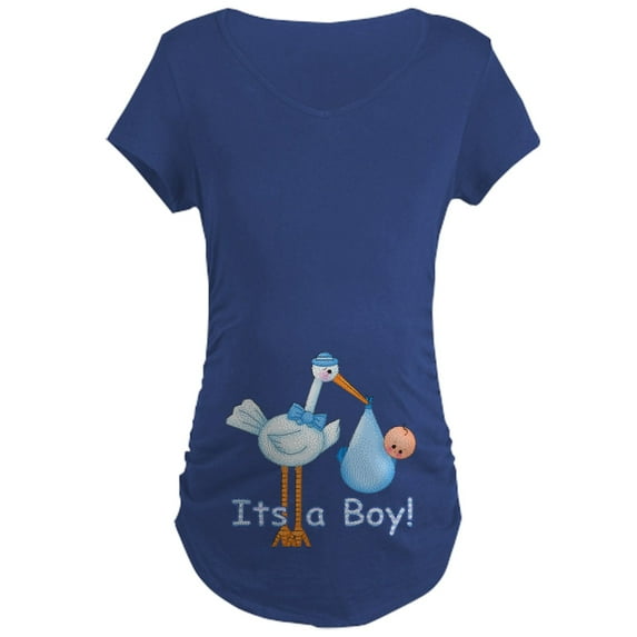CafePress - It's A Boy! Stork Maternity Dark T Shirt - Maternity Dark T-Shirt