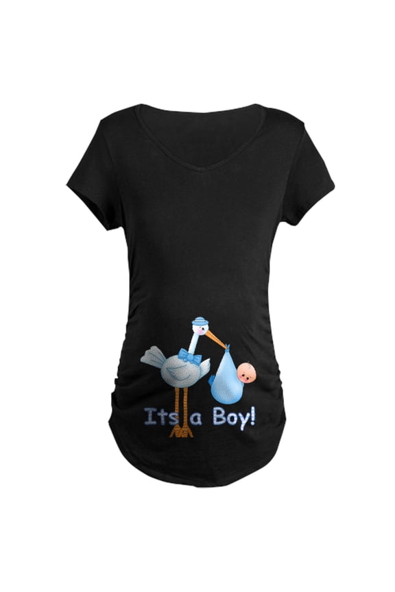 - It's A Boy! Stork Maternity Dark T Shirt - Maternity Dark T-Shirt