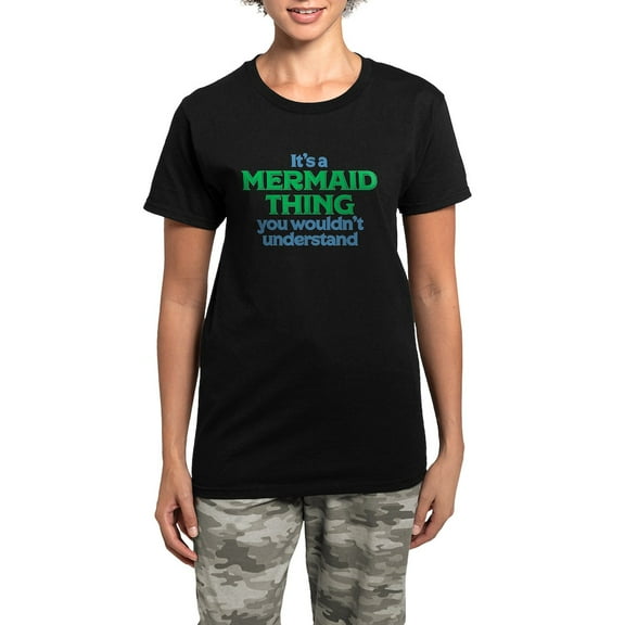 CafePress - It's A Mermaid Thing You Wou Women's Dark Pajamas - Women's Short Sleeve Print T-Shirt and Pants Dark Cotton Pajama Set