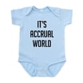 thumbnail image 1 of CafePress - It's Accrual World Baby Light Bodysuit - Baby Light Bodysuit, Size Newborn - 24 Months, 1 of 4