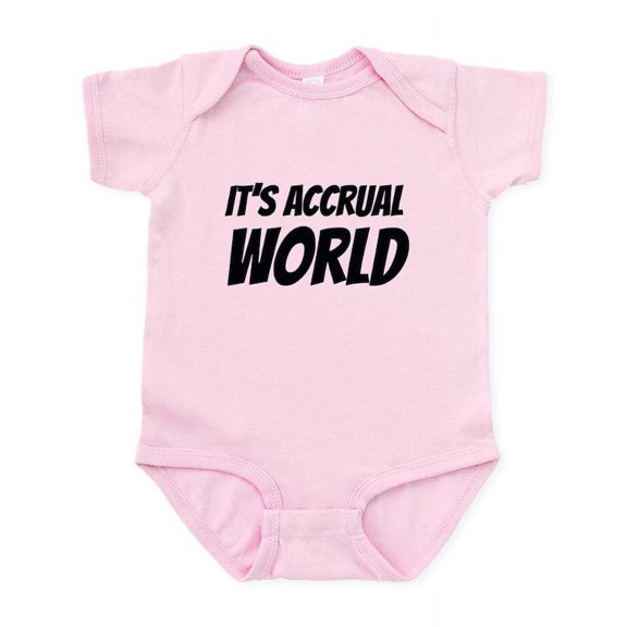 CafePress - It's Accrual World Body Suit - Baby Light Bodysuit, Size Newborn - 24 Months