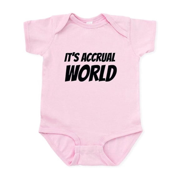 CafePress - It's Accrual World Body Suit - Baby Light Bodysuit, Size Newborn - 24 Months