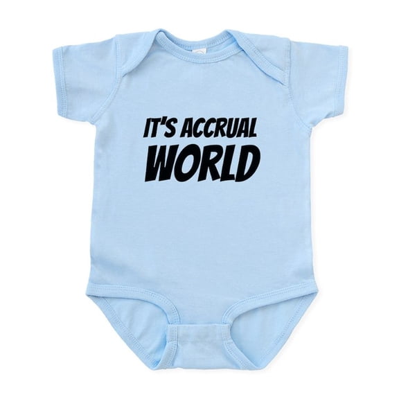 CafePress - It's Accrual World Body Suit - Baby Light Bodysuit, Size Newborn - 24 Months