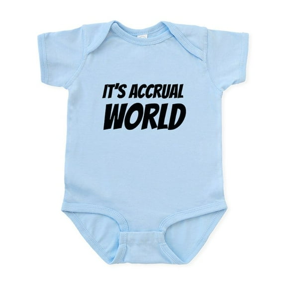 CafePress - It's Accrual World Body Suit - Baby Light Bodysuit, Size Newborn - 24 Months