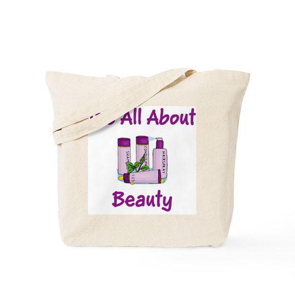 CafePress - It's All About Beauty Tote Bag - Unisex Canvas Tote Bag, Beige, 1-Piece