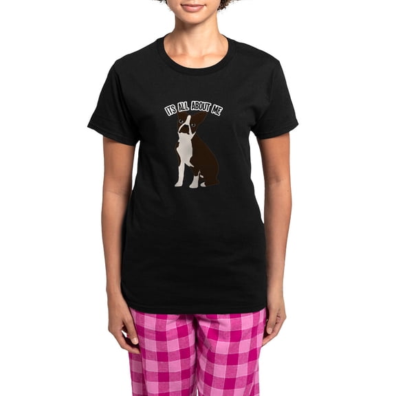 CafePress - It's All About Me Women's Dark Pajamas - Women's Short Sleeve Print T-Shirt and Pants Dark Cotton Pajama Set