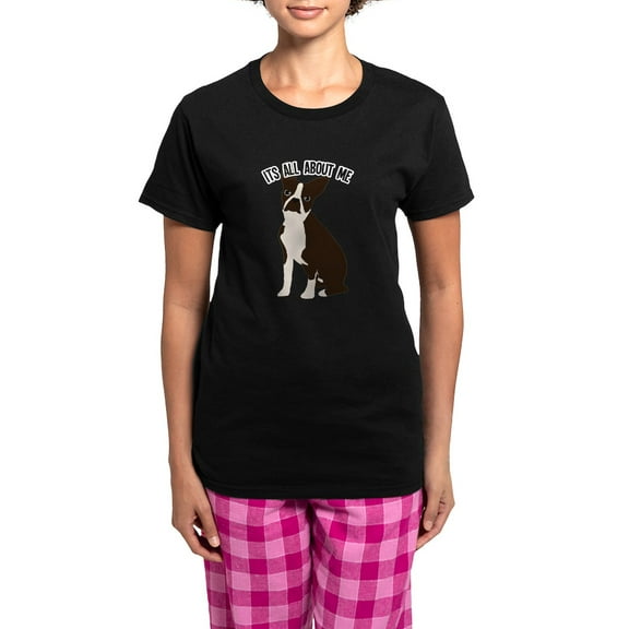 CafePress - It's All About Me Women's Dark Pajamas - Women's Short Sleeve Print T-Shirt and Pants Dark Cotton Pajama Set