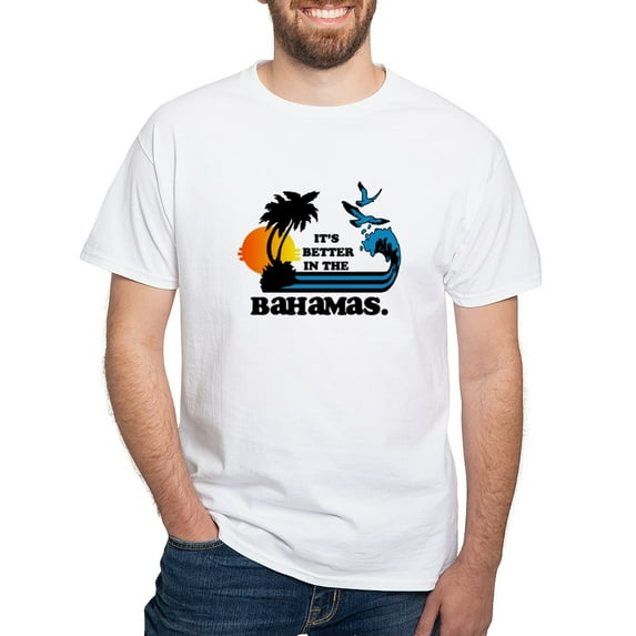 CafePress - It's Better In The Bahamas T Shirt - Men's White Classic Cotton T-Shirts