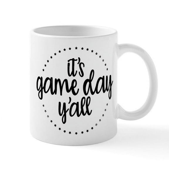 CafePress - It's Game Day Y'all - 11 oz Ceramic Mug - Novelty Coffee Tea Cup