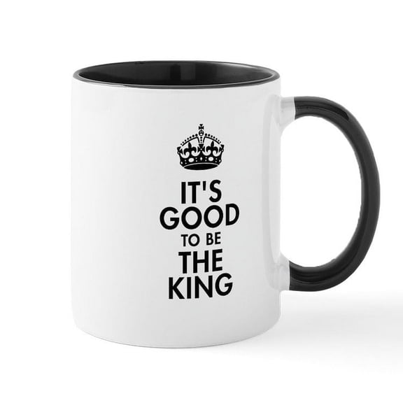 CafePress - It's Good To Be The King Royal Baby Design Mug - 11 oz Ceramic Mug - Novelty Coffee Tea Cup