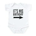 thumbnail image 1 of CafePress - It's His Birthday (Right Arrow) Baby Body Suit - Baby Light Bodysuit, Size Newborn - 24 Months, 1 of 4