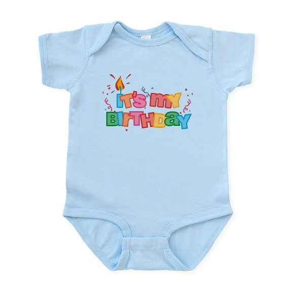 CafePress - It's My Birthday Letters Infant Bodysuit - Baby Light Bodysuit, Size Newborn - 24 Months