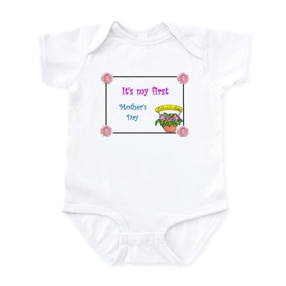 CafePress - It's My First Mother's Day Infant Bodysuit - Baby Light Bodysuit, Size Newborn - 24 Months