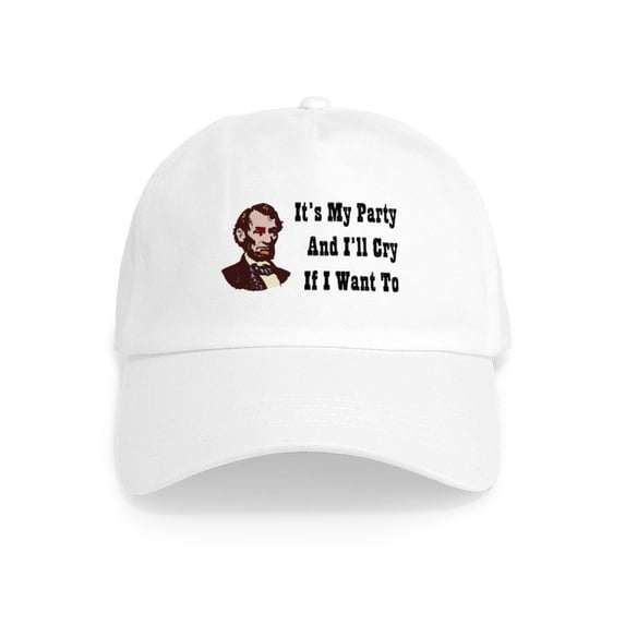 CafePress - It's My Party Cap - Adjustable 100% Brushed Unisex Casual Cotton Baseball Cap, Beige, 1