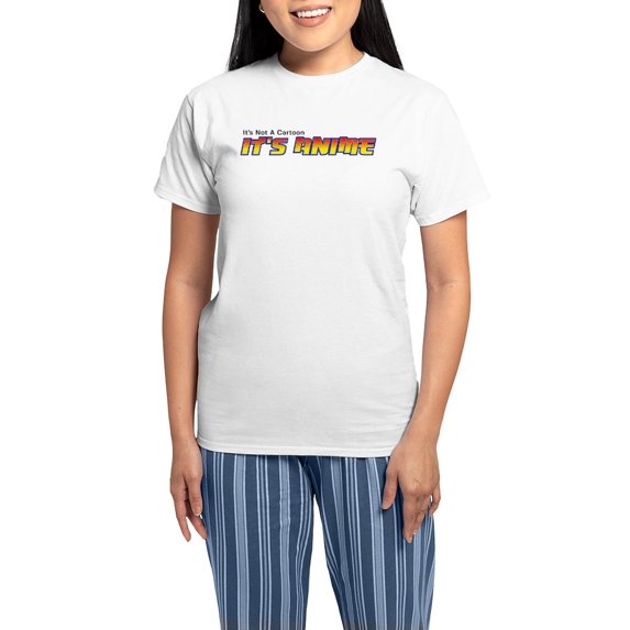 CafePress - It's Not A Cartoon It's Ani Women's Light Pajamas - Women's Short Sleeve Print T-Shirt and Pants Light Cotton Pajama Set