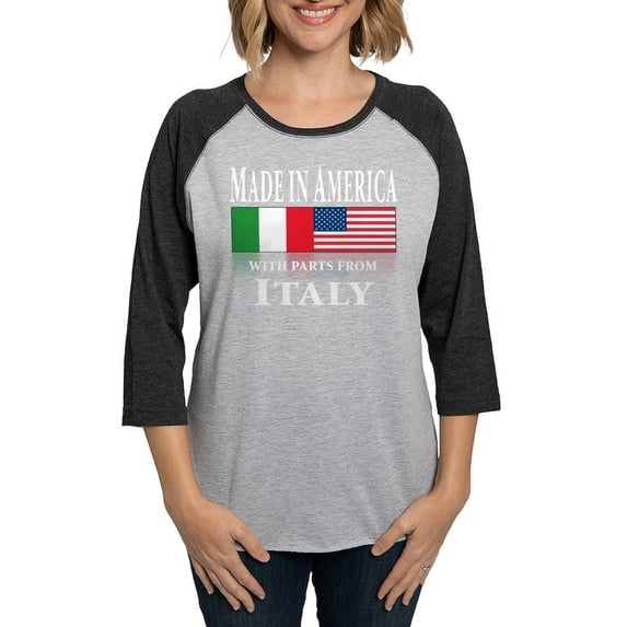 CafePress - Italian American Pride Women's Baseball T Shirt - Womens Baseball Tee