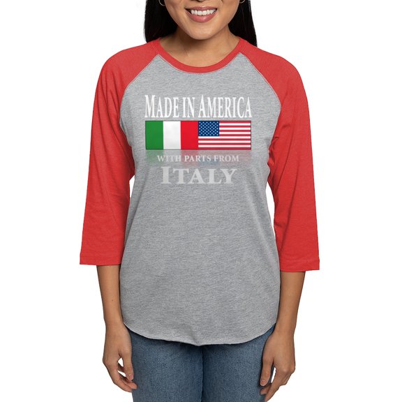 CafePress - Italian American Pride Women's Baseball T Shirt - Womens Baseball Tee