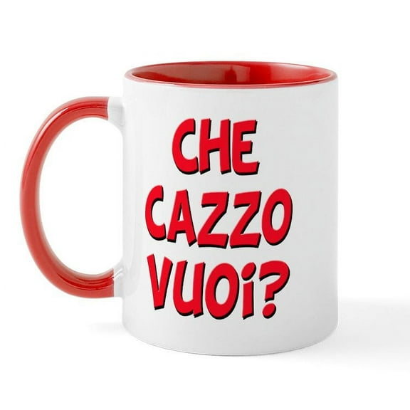 CafePress - Italian Che Cazzo Vuoi Mug - 11 oz Ceramic Mug - Novelty Coffee Tea Cup