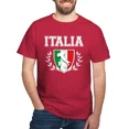 thumbnail image 1 of CafePress - Italian Flag Crest T Shirt - Men's Classic Cotton T-Shirts, 1 of 3