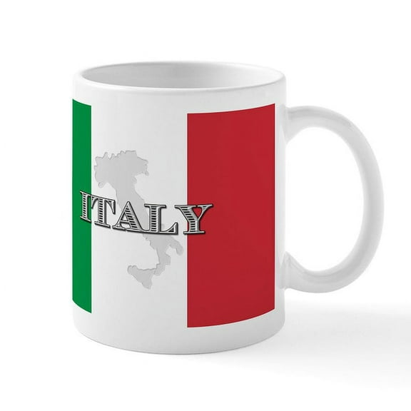 CafePress - Italian Flag Extra Mug - 11 oz Ceramic Mug - Novelty Coffee Tea Cup