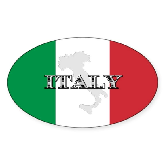 CafePress - Italian Flag Extra Oval Sticker - Sticker (Oval)
