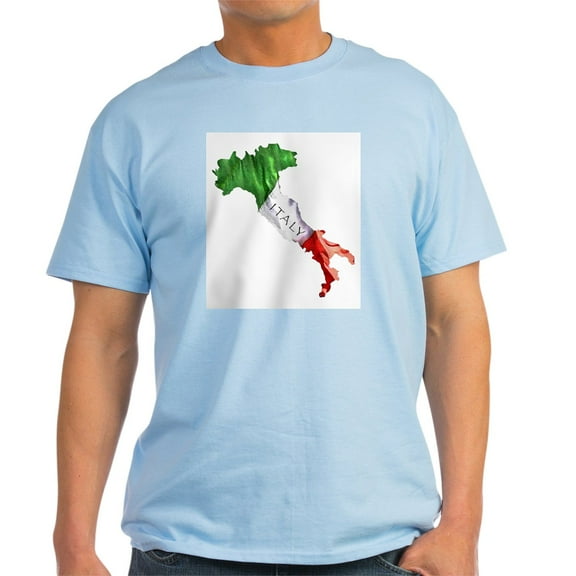 CafePress - Italian Flag Map Light T Shirt - Men's Classic Graphic T-Shirt
