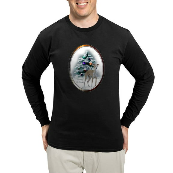 CafePress - Italian Greyhound Christm Long Sleeve Dark T Shirt - Long Sleeve Dark T-Shirt