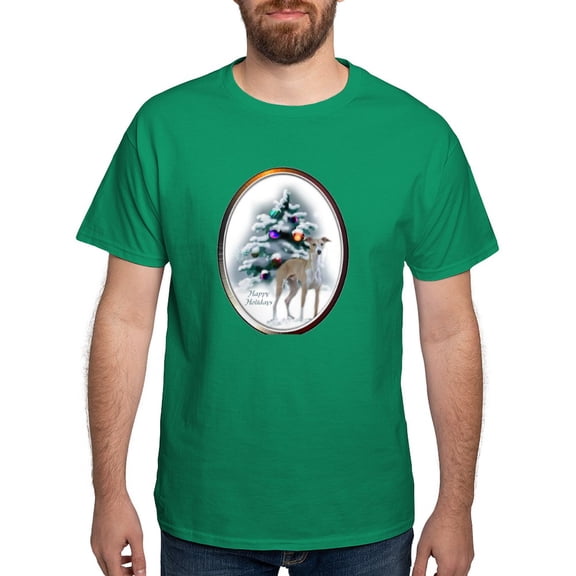 CafePress - Italian Greyhound Christmas Dark T Shirt - Men's Classic Graphic Cotton T-Shirt