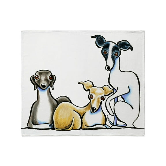 CafePress - Italian Greyhound Trio Throw Blanket - Soft Fleece Throw Blanket, 50"x60" for All Ages