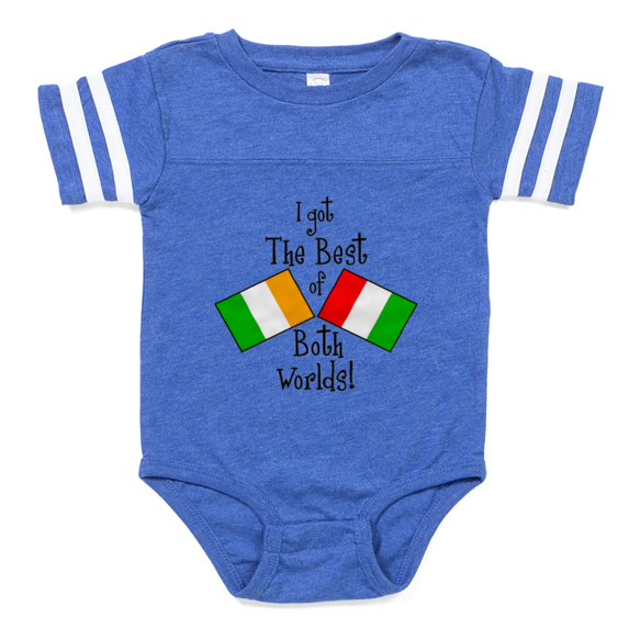 CafePress - Italian_Irish - Cute Infant Baby Football Bodysuit