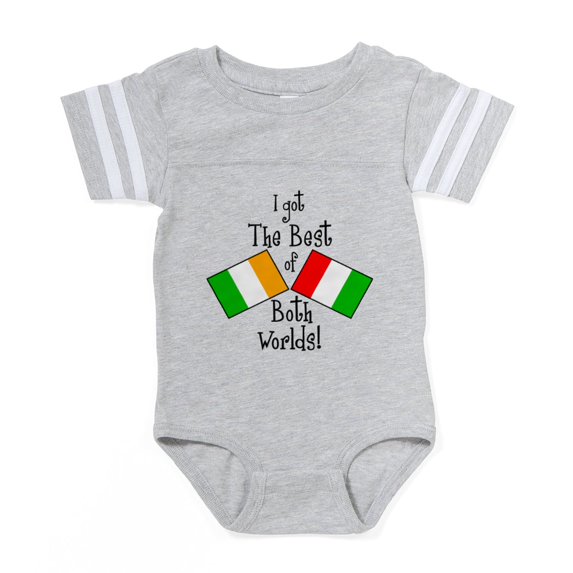 CafePress - Italian_Irish - Cute Infant Baby Football Bodysuit