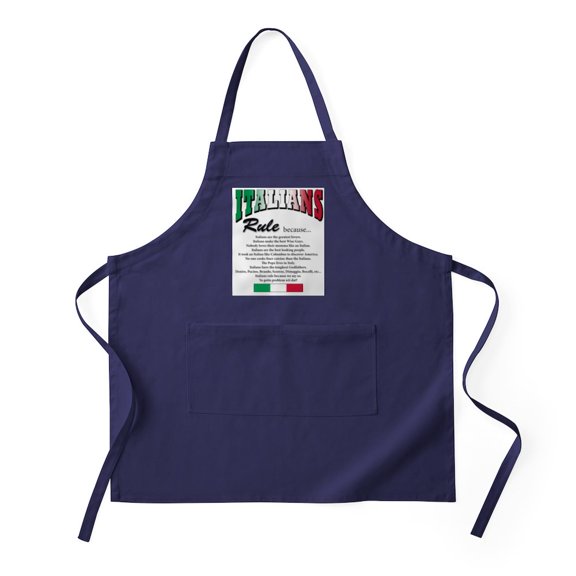 CafePress - Italians Rules BBQ - Kitchen Apron with Pockets, Grilling Apron, Baking Apron