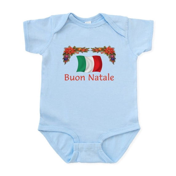 CafePress - Italy Buon Natale 2 Infant Bodysuit - Baby Light Bodysuit, Size Newborn - 24 Months