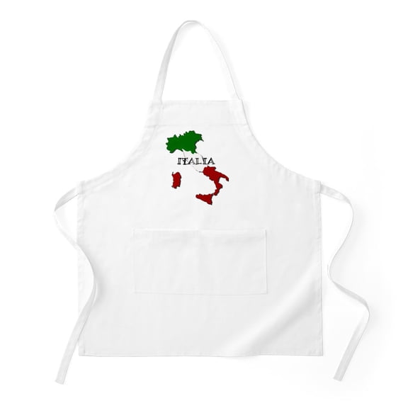 CafePress - Italy Flag Map Light - Kitchen Apron with Pockets, Grilling Apron, Baking Apron