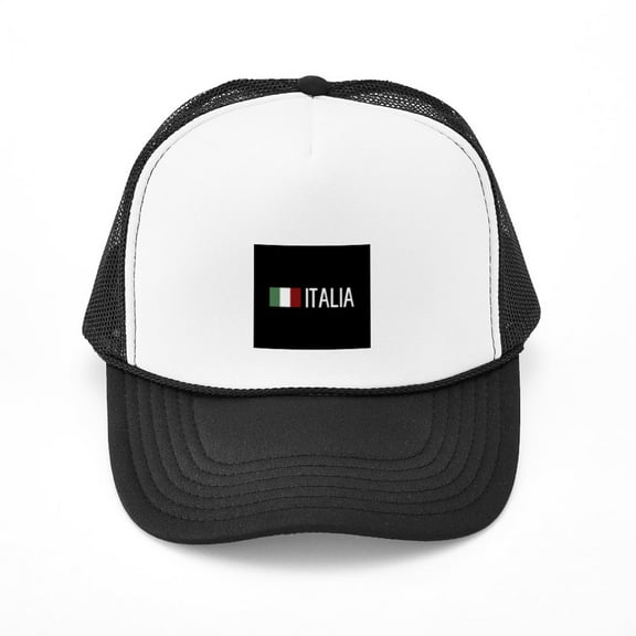 CafePress - Italy: Italia &Amp; Italian Flag - Adjustable Unisex Printed Trucker Hat with Mesh Back