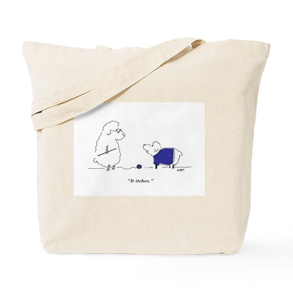 CafePress - Itchy Lamb Knitting Tote Bag - Unisex Canvas Tote Bag, Beige, 1-Piece
